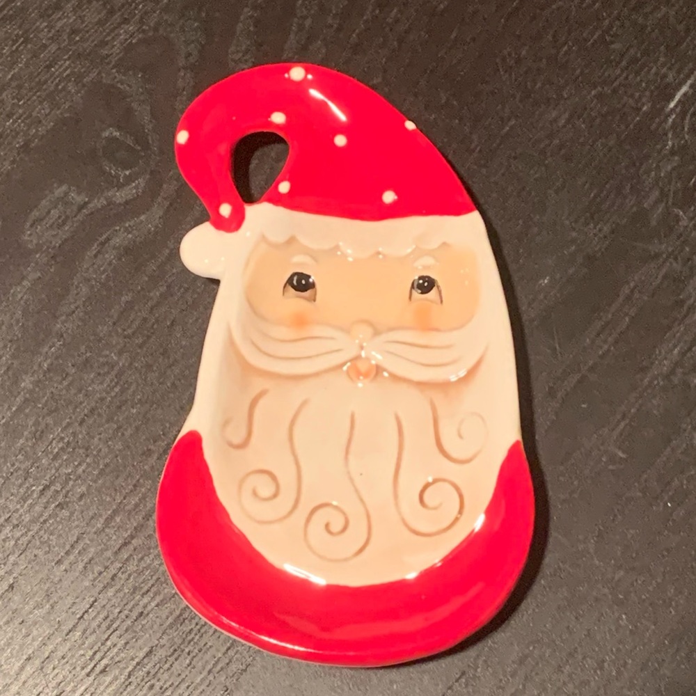 Johanna Parker Santa Claus Ceramic Spoon Rest - Nostalgic Christmas Collection
